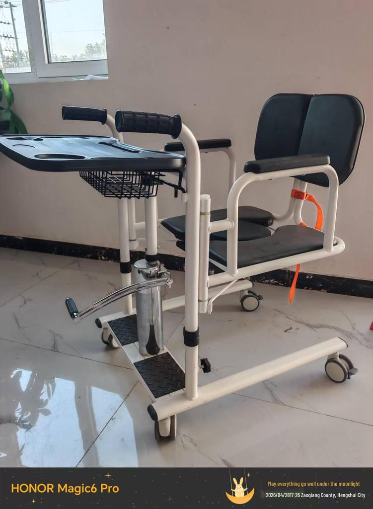Hydraulic Lift Transfer Chair for Elderly and Disabled - Multifunctional Mobility Aid