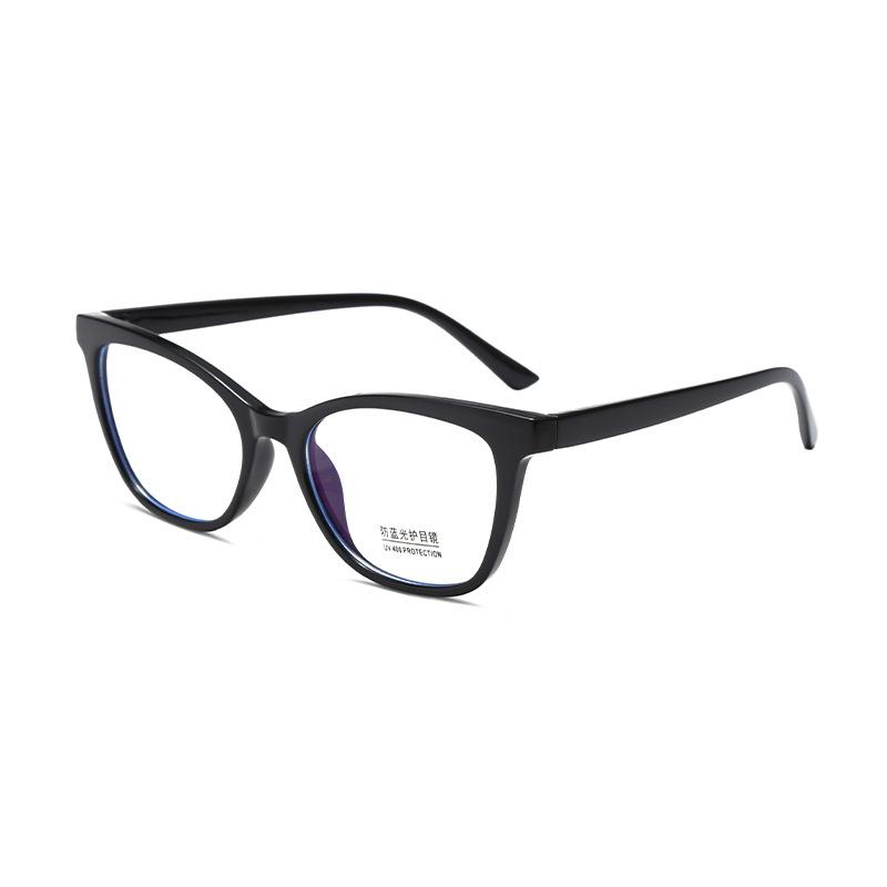 New cat eye fashion anti-blue flat glasses comfortable versatile plain glasses frame can be equipped with myopia mirror frame