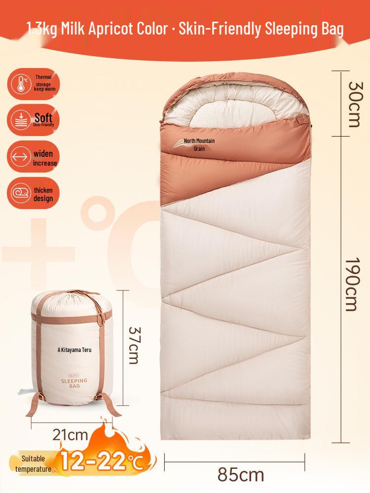 Beishan Wolf Double Sleeping Bag: All-Season Portable Blanket for Outdoor Camping and Office Naps