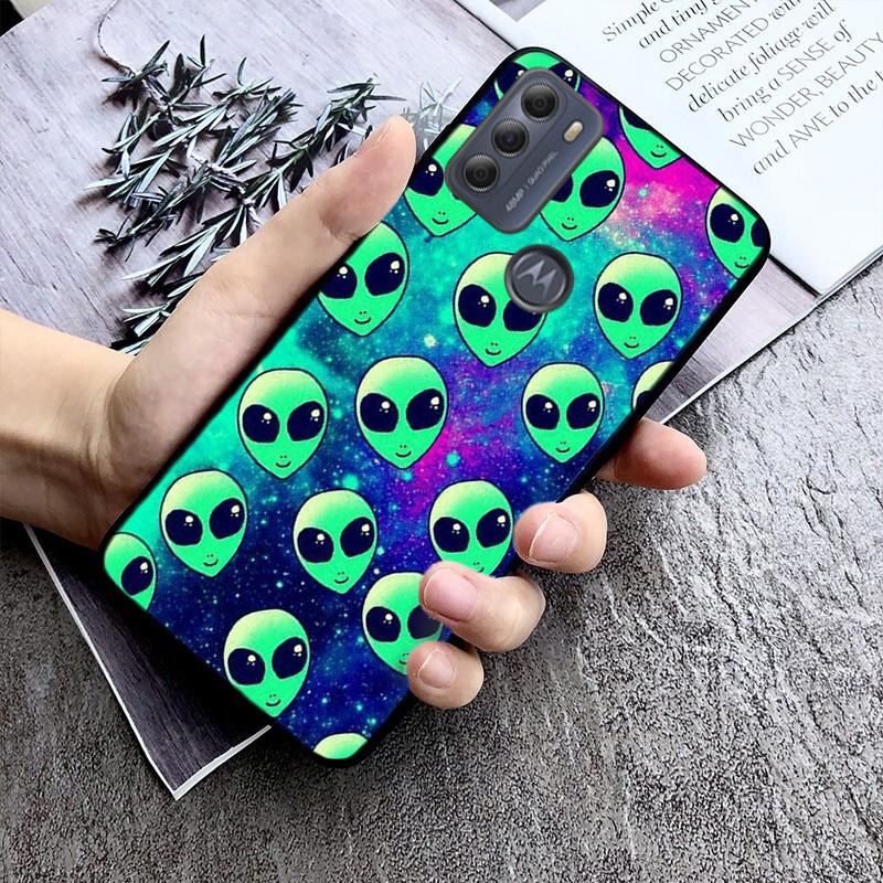Alien UFO Phone Case for Motorola Moto E7 Plus E32 E20 E40 Edge 20 Lite G22 G52 G20 G30 G100 G60 G50 G10 G Pure G Stylus