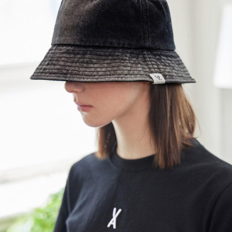 

VARZAR VZ Label Джинсовая панама с отбеливанием Черная FREE