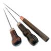 1/3Pcs Wooden Handle Awl DIY Leather Tent Sewing Awl Pin Punch Hole Repair Tool Hand Stitcher Leathercraft Needlework