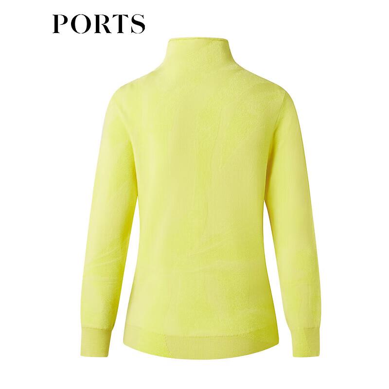 PORTS Women's Striped High-Neck Slim Knit Pullover