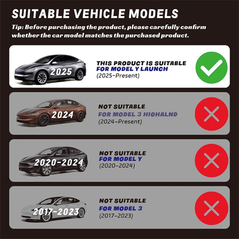 For Tesla Model Y Juniper 2025 Rear Bumper Spoiler Lip Carbon Fiber Wing Trim Anti-crash Diffuser Side Skirt Wrap Angle Splitter