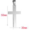 HNSP 316L Stainless Steel Cross Pendant Chain Necklace For Men Religion  Accessories Male