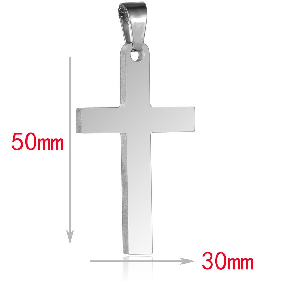 HNSP 316L Stainless Steel Cross Pendant Chain Necklace For Men Religion Accessories Male