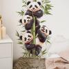 Cartoon Watercolor Bamboo Panda Bedroom Living Room Entrance Decoration Wall Sticker Self-adhesive Decals