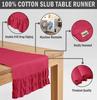 Vargottam Rosa Heimdeko Stilvolle Hochzeitsfeier Feiertags-Tischdeko Uni Doppelrüschen Tischläufer-14 x 108