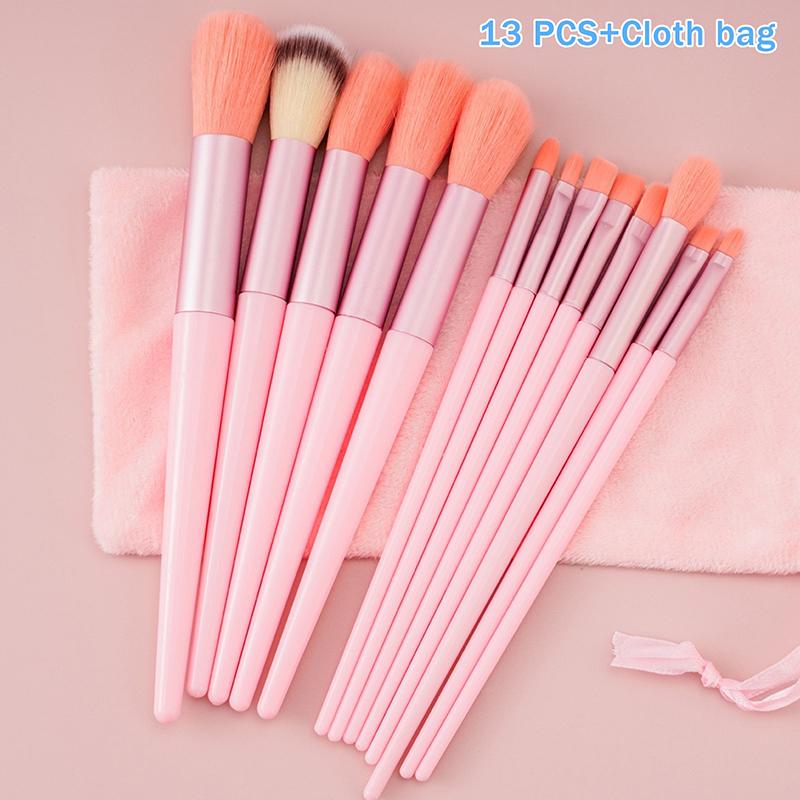 8/13Pcsmakeup Brush Set Fluffy Professiona Cosmetic Foundation Powder Eyeshadow Kabuki Blending Make Up Brush Beauty Tool Makeup