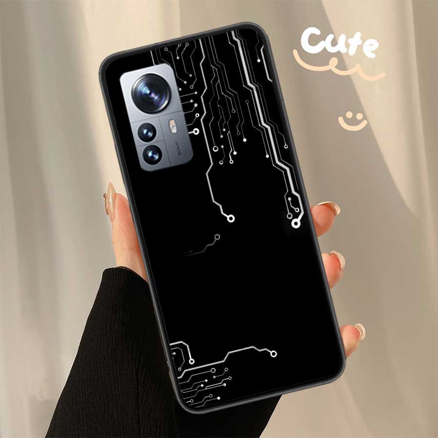 The Transmission line Diagram of The Chip Phone Case For Xiaomi Poco X7 X6 X5 X4 X3 GT NFC M4 M5 Pro 5G M3 Mi F6 F5 F4 F3 F2 F1