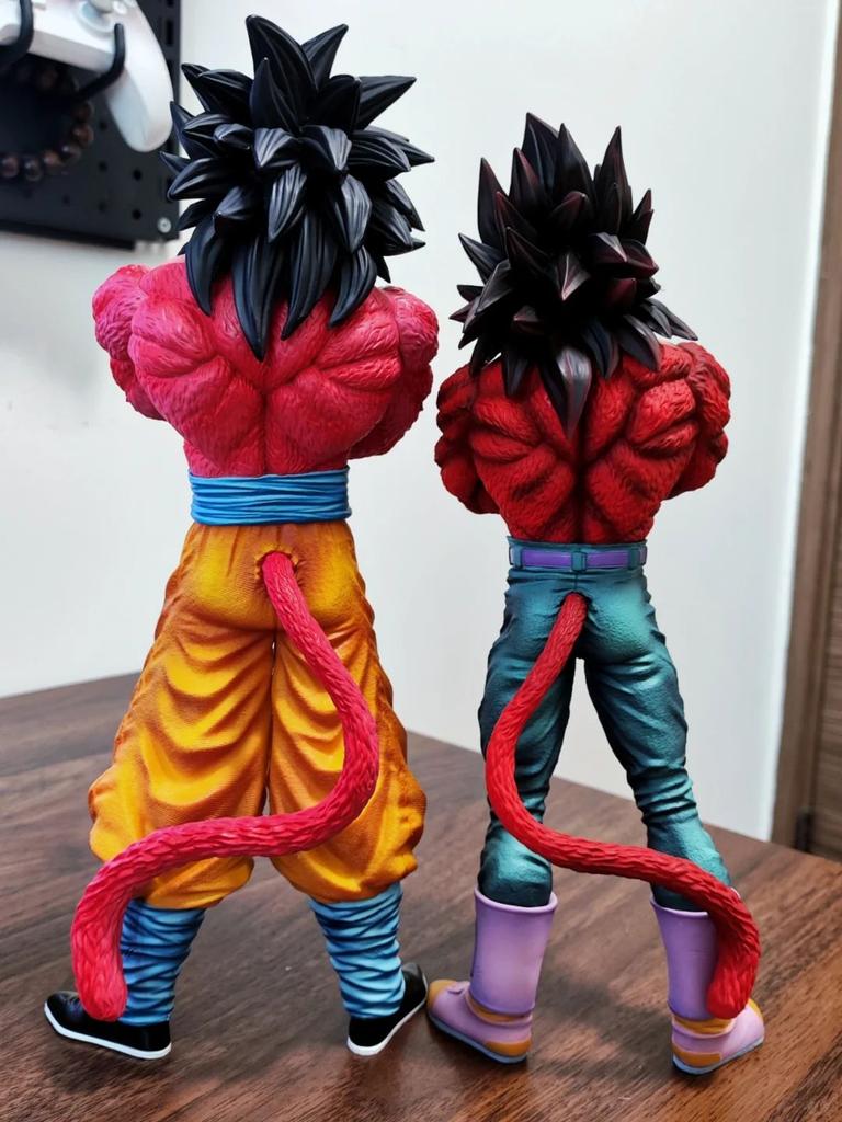 Dragon Ball Studio Super Saiyan Vegeta Goku Fully Painted Resin Collectible Statue Posable Anime Model Gift Z JT 4 2 Head Round Sensory Compression