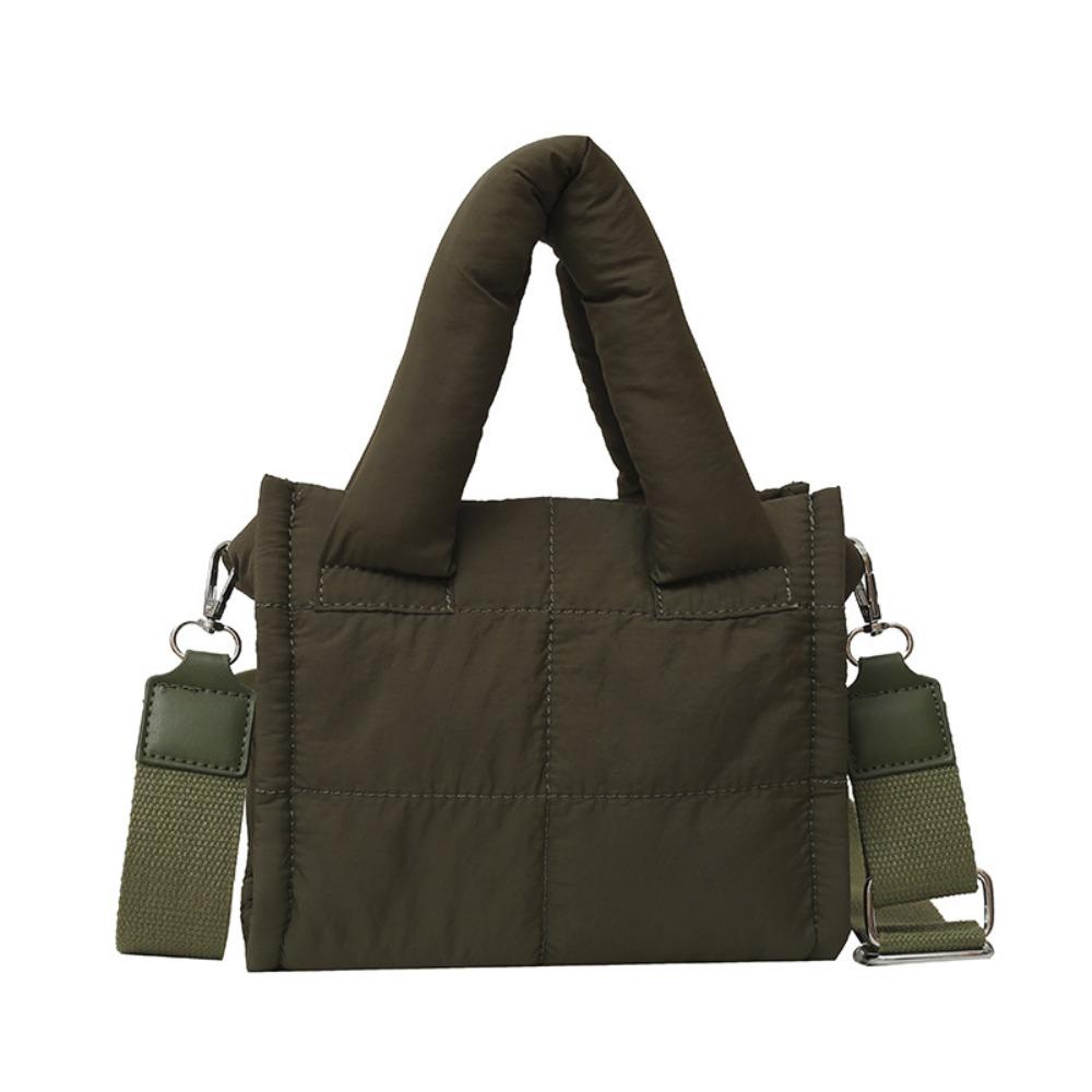 Versatile Lightweight Puffer Tote Bag Large Capacity Casual Quilted Crossbody Bag Down Cotton Bag For Women