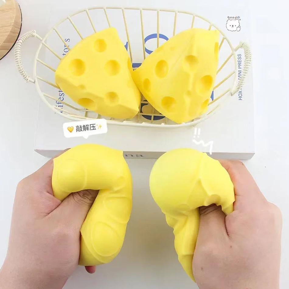 Squishy Square Cheese Squeeze Toy Soft Decompressing Pinching Cheese Sticky Slow Rebound Toy Christmas gift