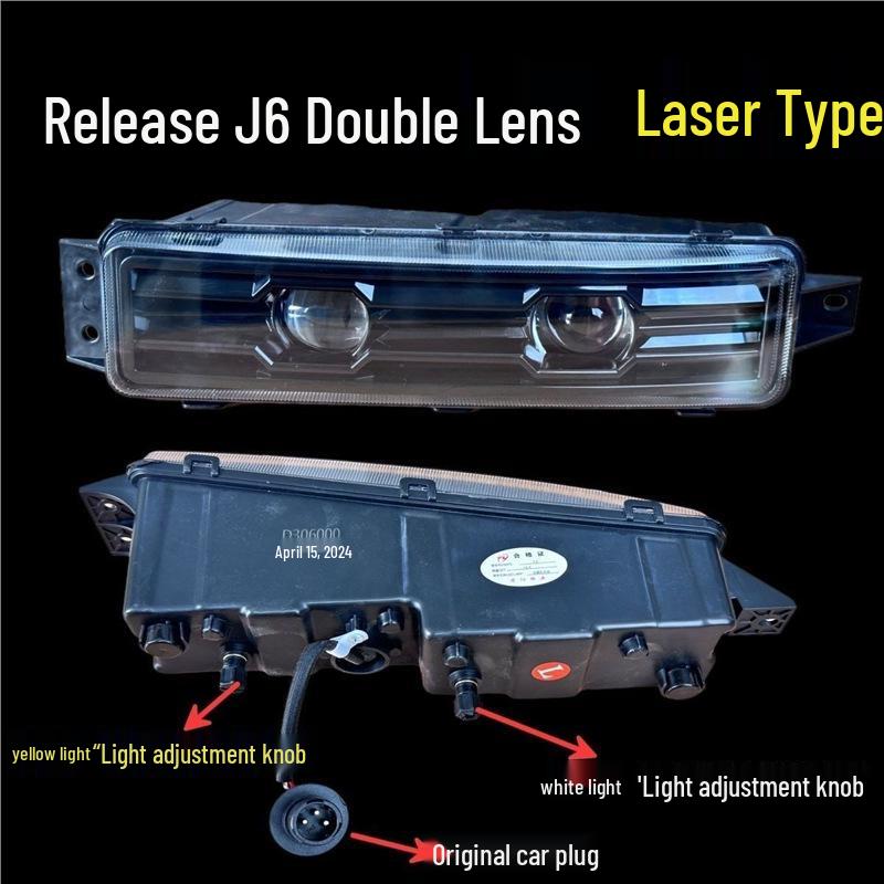 LED Bi-Beam Laser Fog Lights for Jiefang J6 Series Dump Trucks - Super Bright