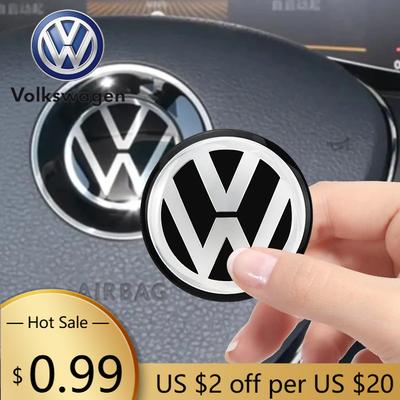 Pour VOLKSWAGEN VW 40 45 50mm ABS Creux Autocollant Emblème Central de Volant de Voiture Pour Volkswagen Polo VW GTI Golf Jetta Beetl