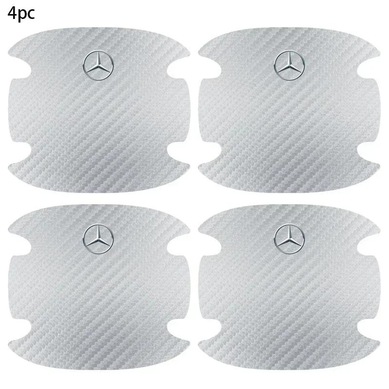 Set da 4 pezzi in Fibra di Carbonio Adesivo Maniglia Ciotola Porta Auto Antigraffio Per Mercedes Benz AMG W204 W205 W211 W212 W213 W176 GLA CLA