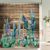 Tropical Cactus Shower Curtain Polyester Fabric Bath Curtain For The Bathroom Decorations Multi-Size Printed Shower Curtains