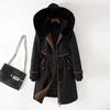 Winter Jacket Women Parka Clothes Long Coat Wool Liner Hooded Jacket Fur Collar Thick Warm Snow Wear Padded Parka