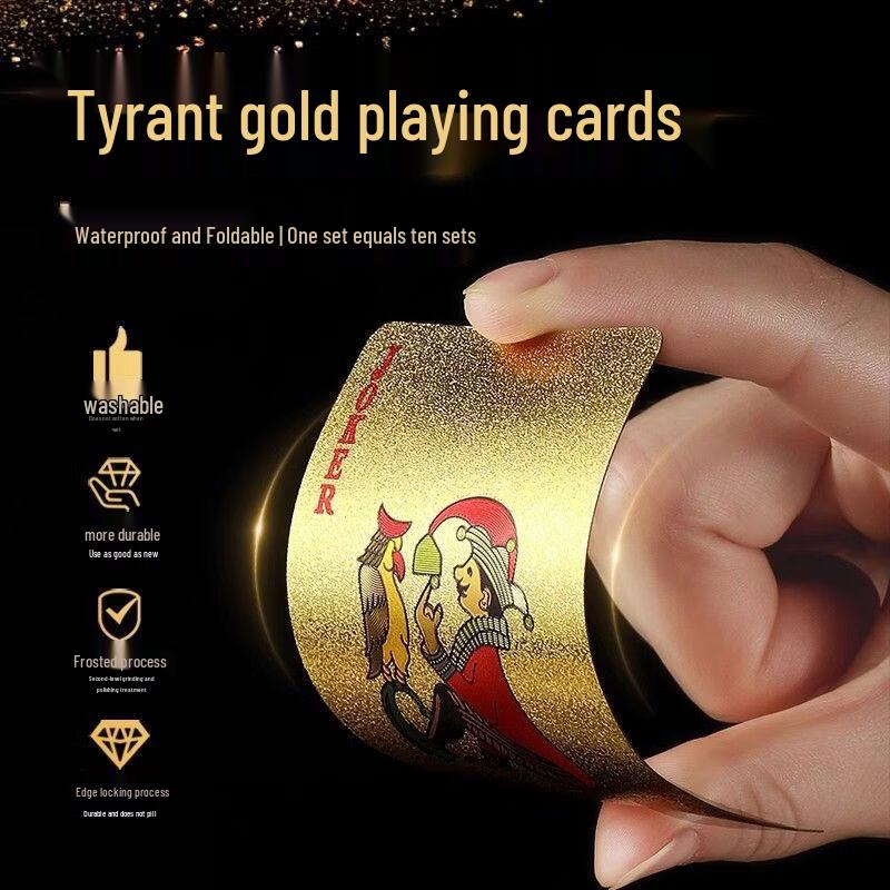 Waterproof Gold Foil PVC Playing Cards