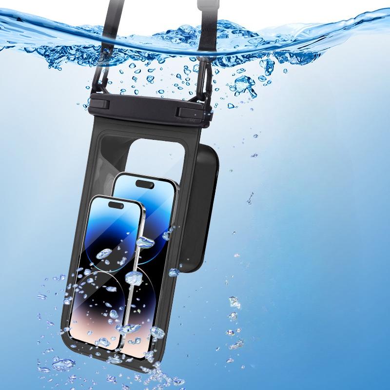 

Waterproof Phone Bag, Independent Storage Compartment, Adjustable, Essential for Beach Vacations, Water Sports, and Skiing чёрный