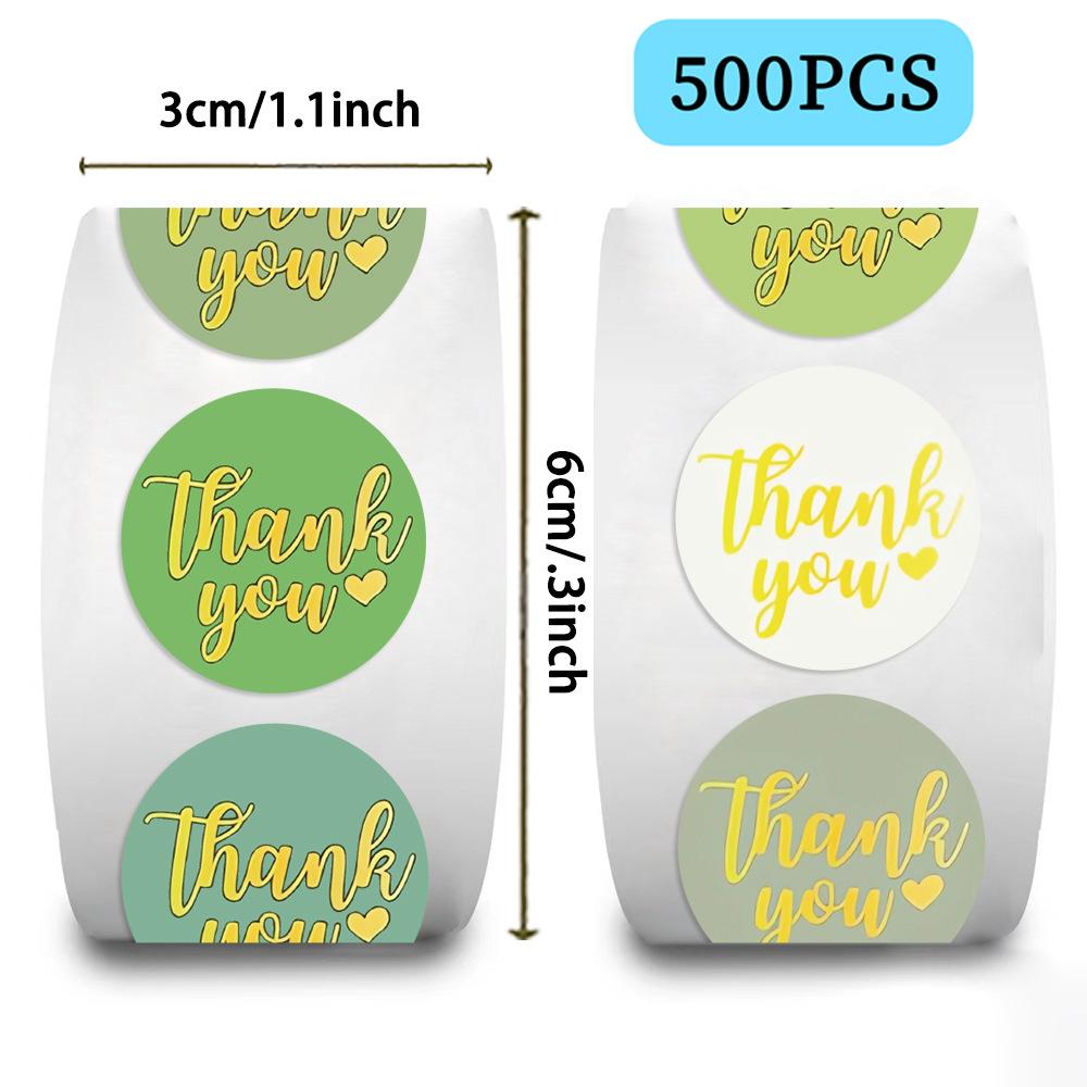 500 Pieces/roll Tape Thank You Handbook Material Decorative Envelope Seal Sticker Dots
