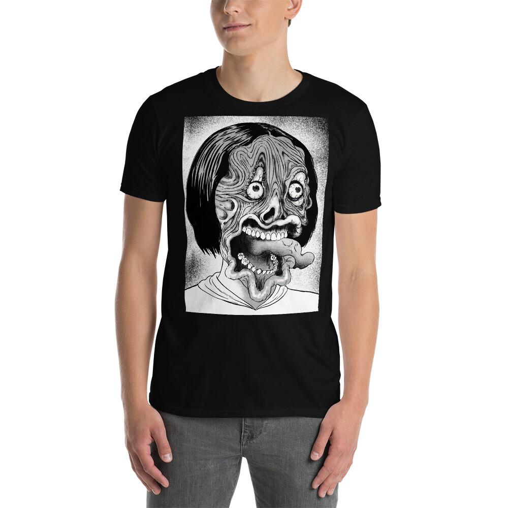 

Creepy Anime Girl Face Horror Gothic Goth Disgusting Disgusting T-Shirt M