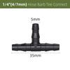 10-1000PCS Garden Water Connector Drip Irrigation for 1/4'' Tubing Hose Accessories Joint Barbed Tees Cross Eng Plug Adaptors