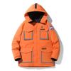 Jaqueta de Penas Masculina Curta Espessa Quente Penas de Pato Branco Macacão Casual e Versátil Casaco de Inverno