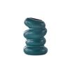 Nordic Spiral Vase: Creative Glazed Imitation Porcelain for Dry/Wet Flowers in Living Room