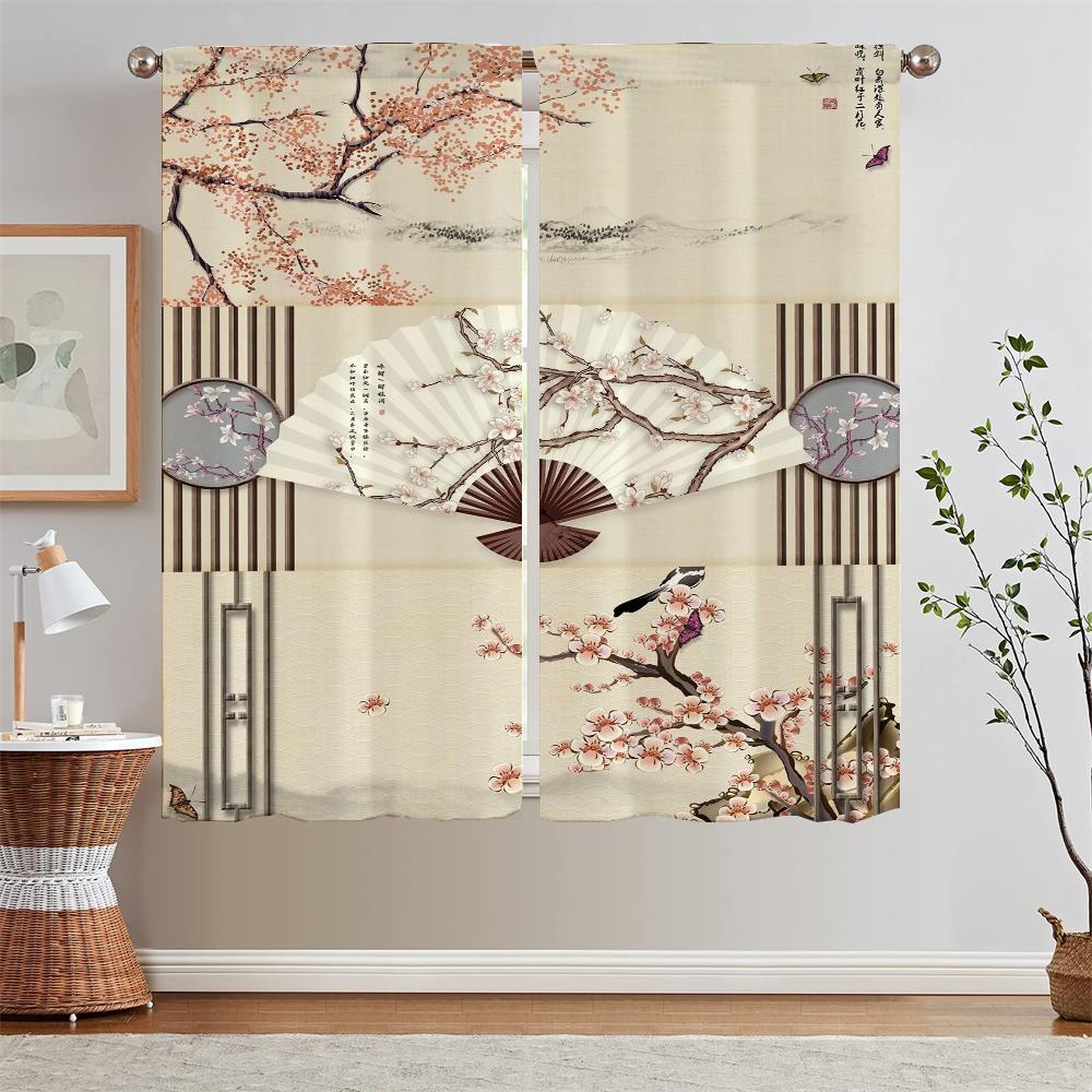 

Шторы в древнекитайском стиле, затемняющие шторы, подхваты для штор, роскошные шторы для гостиной, перегородка для камеры, украшение спальни W50xH70cmx2pcs-CL