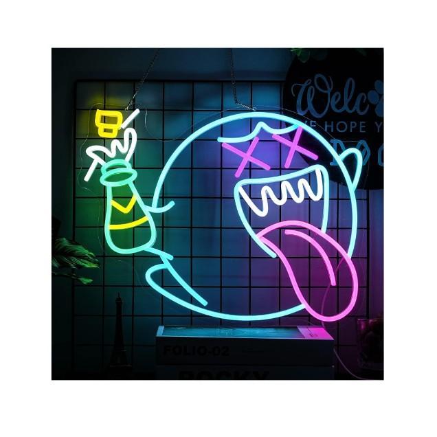 Anime Neon Signs USB Powered Dimmable LED Neon Light for Kids Bedroom Game Room Man Cave Wall Home Decor Birthday Gift