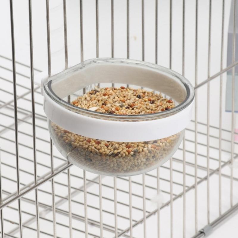 Set of 6 Clear Plastic Bird Cage Feeder Dish For Parakeets Cockatiels Easy To Clean Food Water Dispenser Pet Accessories