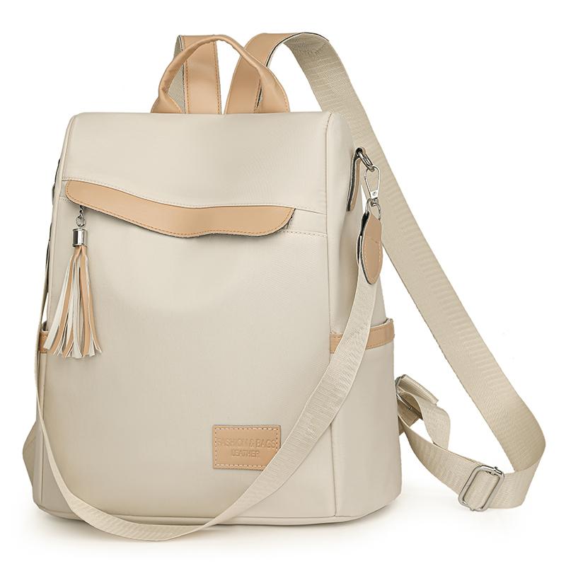 Color Block Backpack Large Capacity Anti-theft Women's Backpack Student Schoolbag