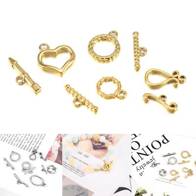 16 Style 3Set/lot High Quality Stainless Steel OT Clasp Linker Toggle Connector For DIY Necklace Jewelry Making Accessories