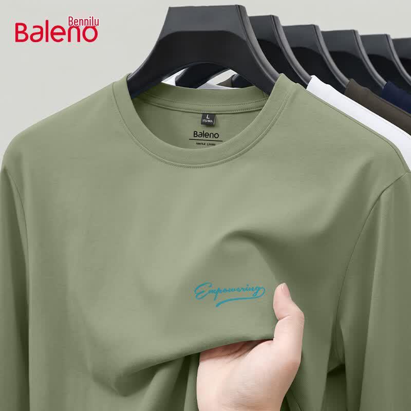 Baleno Men's 220G Pure Cotton Heavyweight Long Sleeve T-Shirt