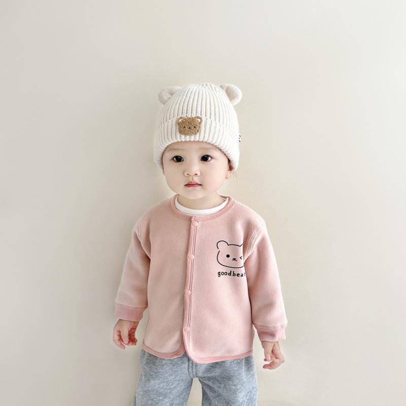 Baby Herbst/Winter Korallenfleece Jacke - Warmer, Verdickter Cardigan für Säuglinge & Kleinkinder, Jungen & Mädchen.