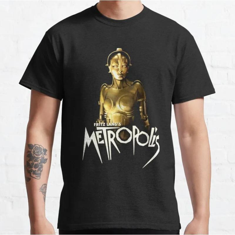Metropolis Fritz Lang Movie Germany Cinema Science Fiction Leisure Mens Clothing 100 Cotton T Shirts Short Sleeve Gift Tops S