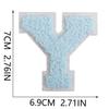 Parche Bordado de Chenilla Azul Claro Roaring Sky 7cm para Bolsos y Decoración