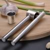 Stainless Steel Garlic Press Detachable Ginger Mud Squeezer Food Processor Garlic Masher  Vegetable