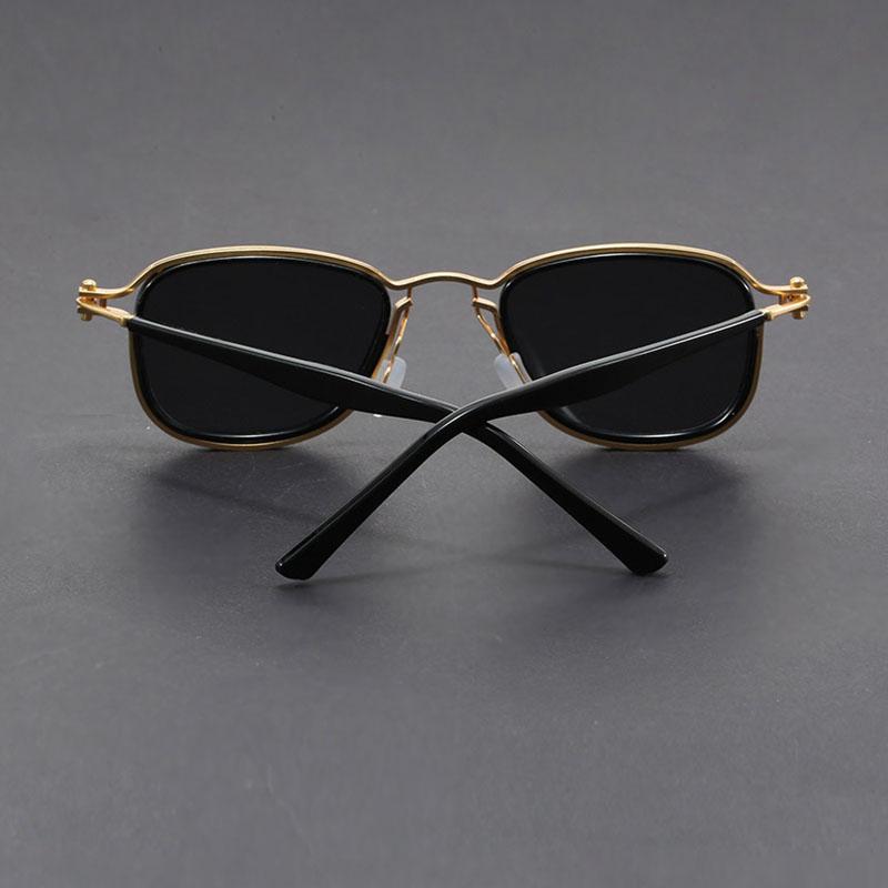 Retro Luxury Square Sunglasses for Men Women Punk Metal UV400 Eyewear Fashion Sun Glasses Driving