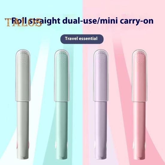 Mini Dual Purpose Curling Iron 2-In-1 Curling Wand Flat Iron Hair Straightener Curler Fast Heating Portable Travel Women Short Long Hair Styling