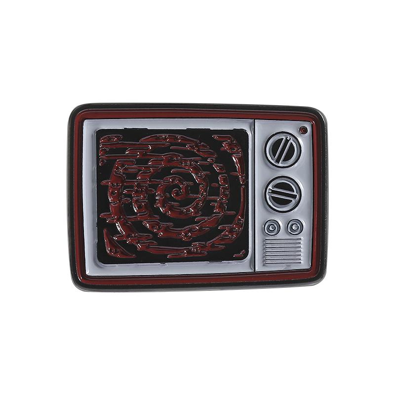 

Creative Vintage Hypnotic Television Enamel Pin Nostalgia Retro CRT TV Brooches Lapel Badge Jewelry Decoration Gifts For Friends