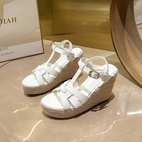 

Fashion Roman Sandals Increasing Height Clogs Wedge Heel Shoe Thick 2025 Women s Muffins shoe Espadrilles Platform Gladiator Comfy High 35