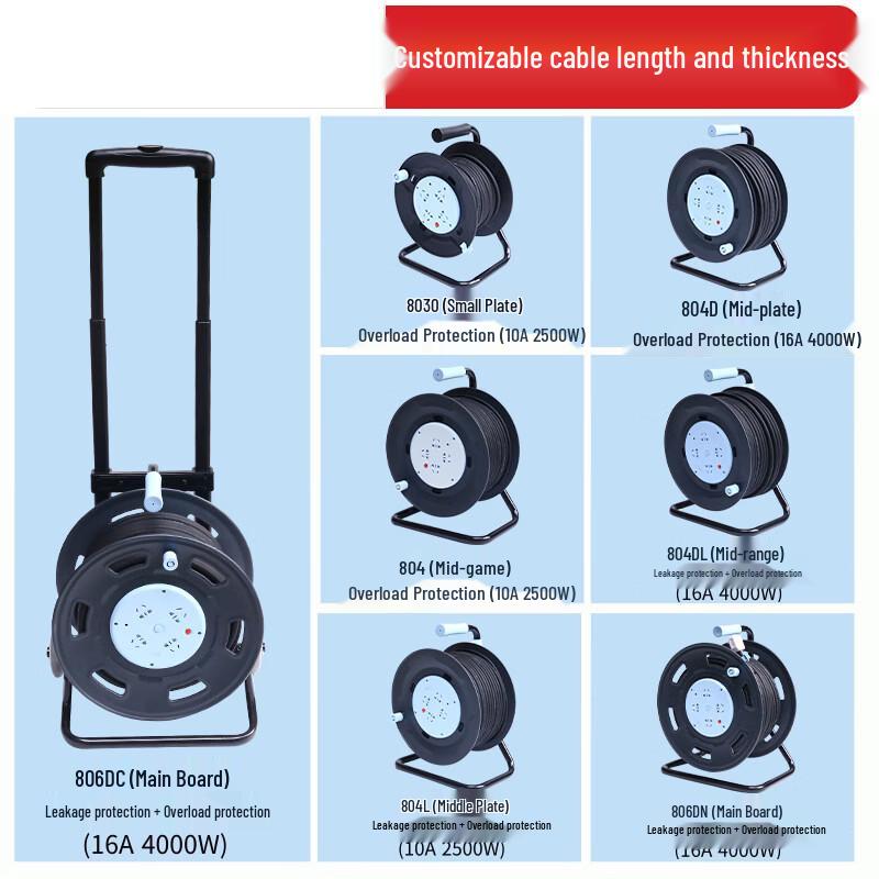 Portable Cable Reel with Overheat Protection