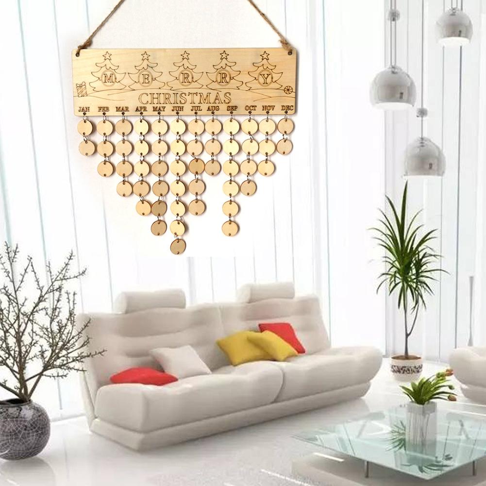 

Wood Birthday Important Day Reminder Calendar DIY Wall Calendar Board Home Decor