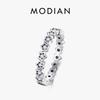 Luxury Original Delicate Solid 925 Silver Stars Finger Ring Authentic Real Clear CZ Jewelry For Women Wedding Gift