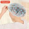 Waterproof Clear Shower Cap for Bathroom with Dot Pattern Bathroom Accessories