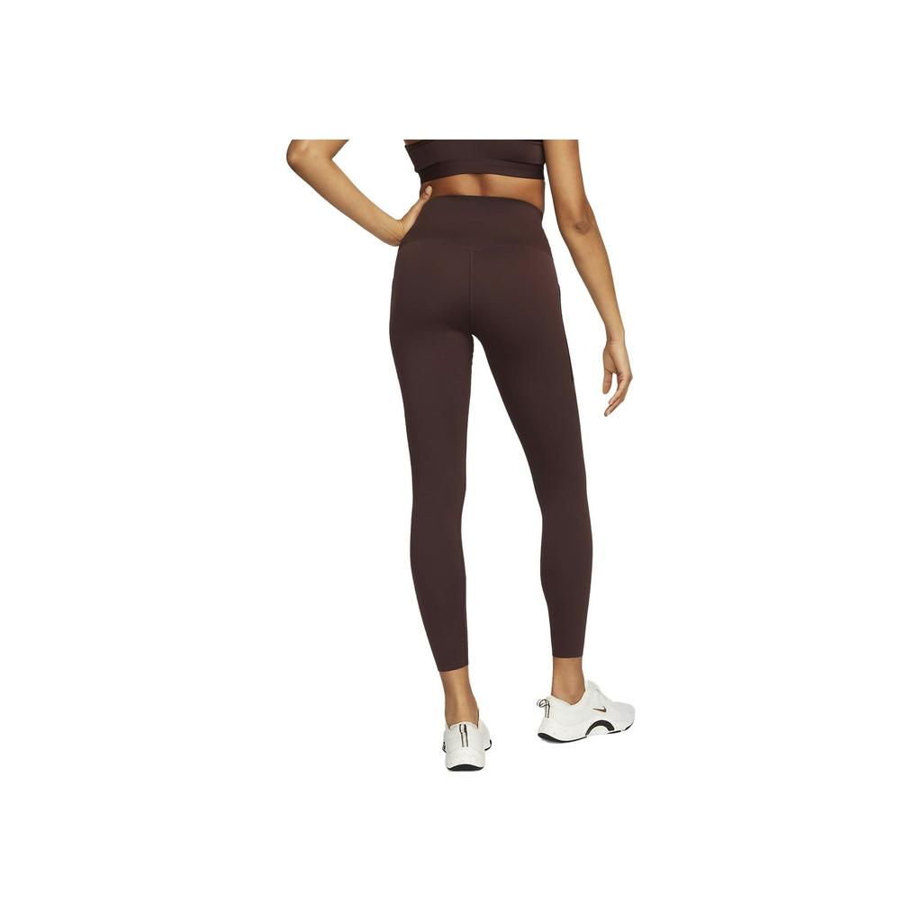 Nike Journey Series Solid Color Quick-Dry High-Waist Pocket Sports Leggings Women Bottoms Brown DQ5997-237