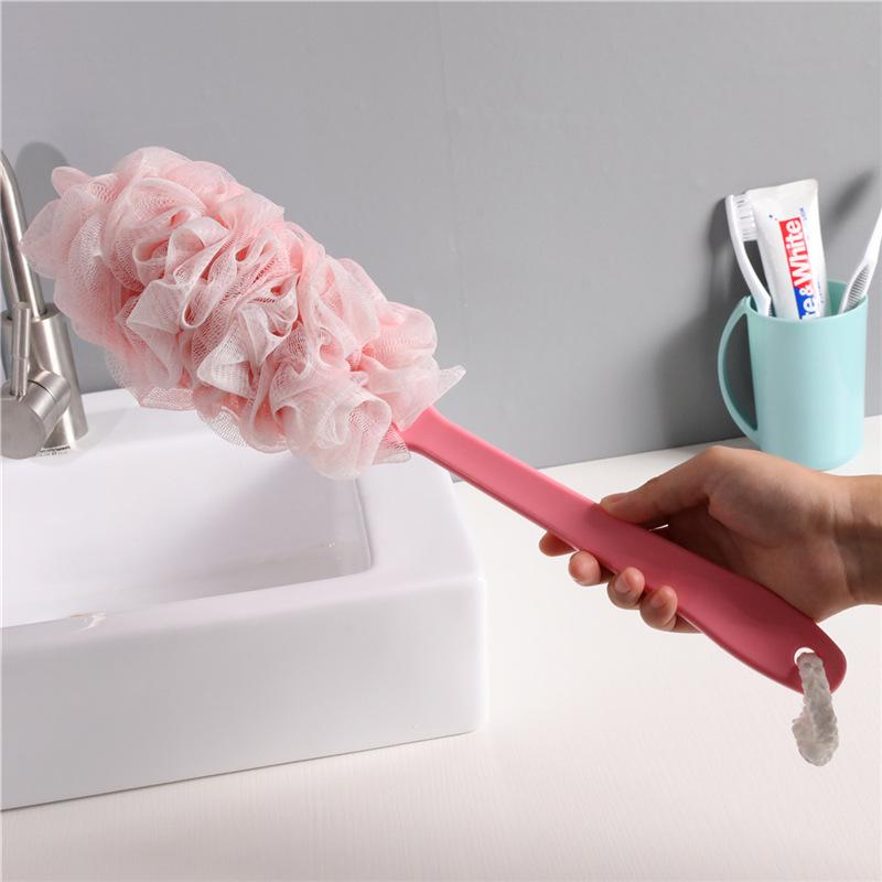 Large Long Handle Bath Rub Bath Bath Ball Flower, Bathroom Bath Brush Bath Rub Bath Brush Bath Rub Back with Lanyard