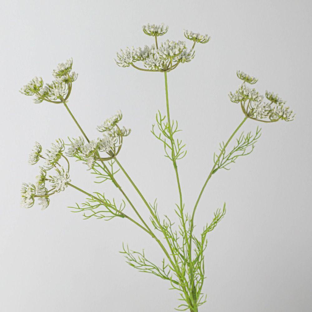 Beautiful Artificial Lace Flower Branch 5 Head Simulated Green Plants Outdoor Garden Decor